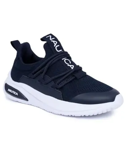 Nautica Kids Athletic Slip-On Sneakers - O'g'il va qizlar uchun qulay bungee yugurish poyafzallari - Faol bolalar uchun zamonaviy va qo'llab-quvvatlovchi poyafzal (Katta bola/Kichik bola/Yangi o'sib kelayotgan bola) 