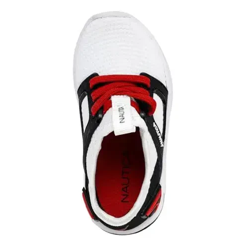Nautica Kids Athletic Slip-On Sneakers - O'g'il va qizlar uchun qulay Bungee yugurish poyafzallari - Faol bolalar uchun zamonaviy va qo'llab-quvvatlovchi poyafzal (Katta bola/Kichik bola/Yosh bola) - 4