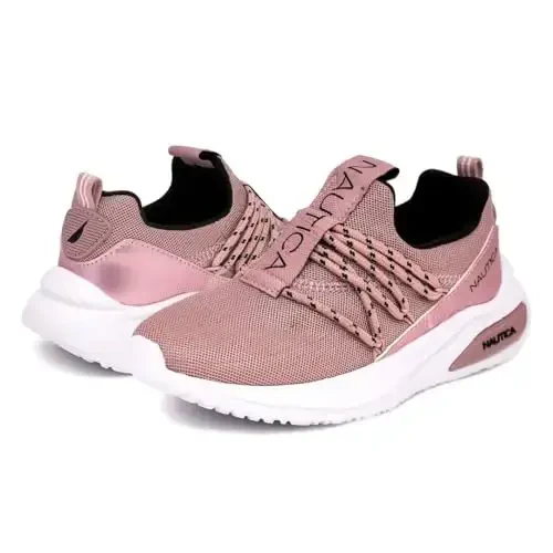 Nautica Kids Athletic Slip-On Sneakers - O'g'il va qizlar uchun qulay bungee yugurish poyafzallari - Faol bolalar uchun zamonaviy va qo'llab-quvvatlovchi poyafzal (Katta bola/Kichik bola/Yosh bola) - 6