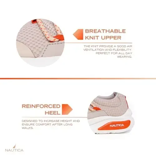 Nautica Kids Athletic Slip-On Sneakers - O'g'il va qizlar uchun qulay bungee yugurish poyafzallari - Faol bolalar uchun zamonaviy va qo'llab-quvvatlovchi poyafzal (Katta bola/Kichik bola/Yumshoq) - 6