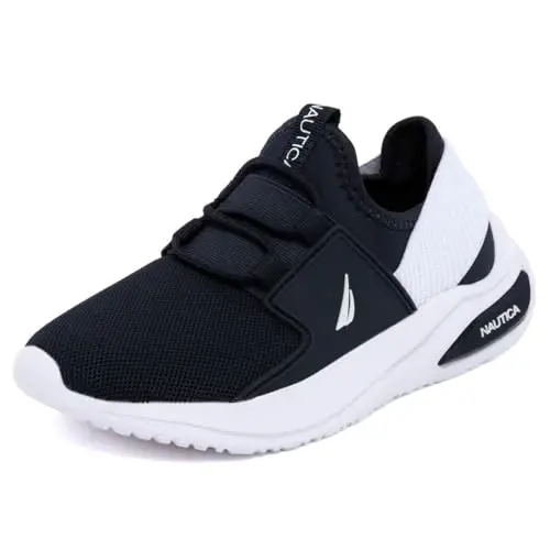 Nautica Kids Atletik Slip-On Krossovkalar - O'g'il va qizlar uchun qulay Bungee yugurish poyafzallari - Faol bolalar uchun zamonaviy va qo'llab-quvvatlovchi poyafzal (Katta bola/Kichik bola/Bolalar) - NAUTICA