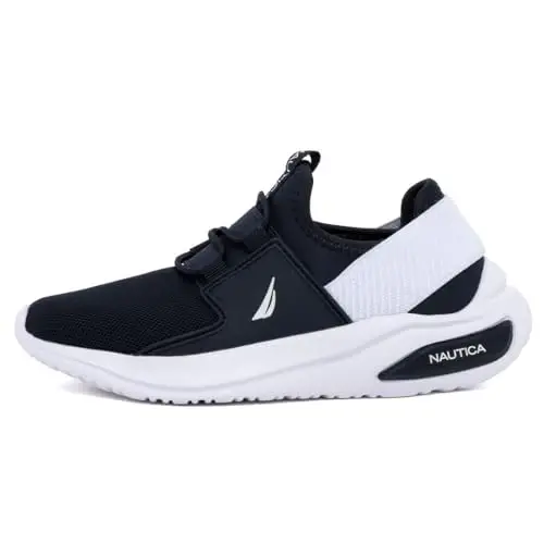 Nautica Kids Atletik Slip-On Krossovkalar - O'g'il va qizlar uchun qulay Bungee yugurish poyafzallari - Faol bolalar uchun zamonaviy va qo'llab-quvvatlovchi poyafzal (Katta bola/Kichik bola/Bolalar) - NAUTICA (1)