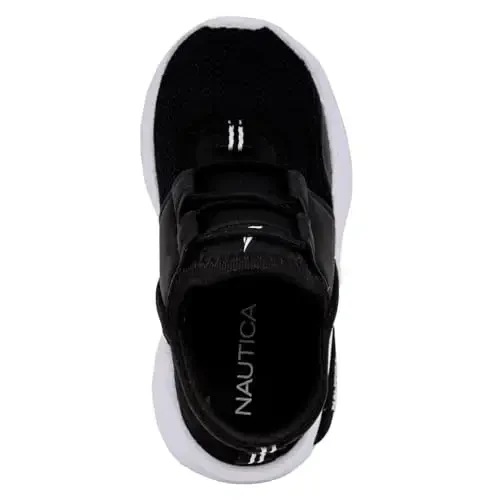 Nautica Kids Atletik Slip-On Krossovkalari - O'g'il va qizlar uchun qulay Bungee yugurish poyabzallari - Faol bolalar uchun zamonaviy va qo'llab-quvvatlovchi poyabzal (Katta bola/Kichik bola/O'spirin) - 4