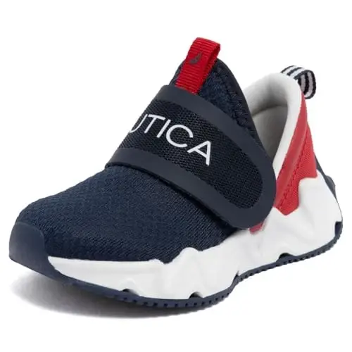 Nautica Kids Fashion Sneaker Athletic Running Shoe with Easy Strap for Boys and Girls Toddler and Little Kid - 1