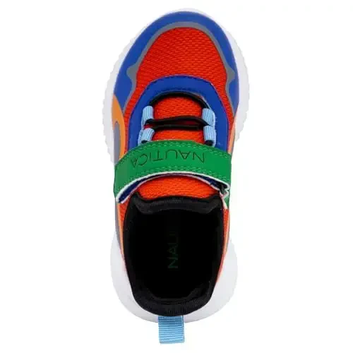 Nautica Kids Fashion Sneaker Athletic Running Shoe with One Strap |Boys - Girls|(Toddler/Little Kid) - 4