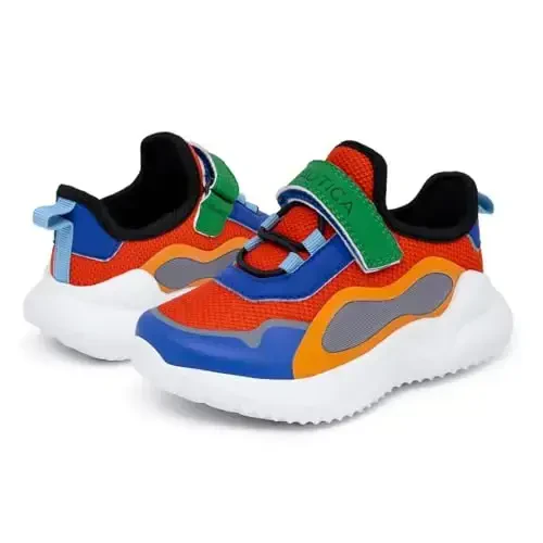 Nautica Kids Fashion Sneaker Athletic Running Shoe with One Strap |Boys - Girls|(Toddler/Little Kid) - 6