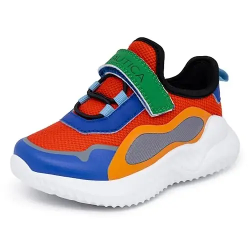 Nautica Kids Fashion Sneaker Athletic Running Shoe with One Strap |Boys - Girls|(Toddler/Little Kid) 