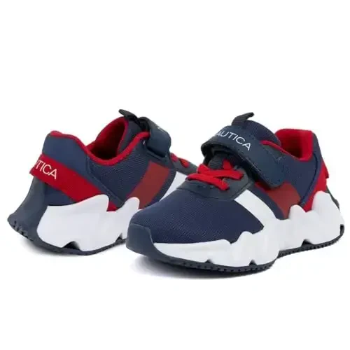 Nautica Kids Fashion Sneaker Athletic Running Shoe with One Strap |Boys - Girls|(Toddler/Little Kid) - 6