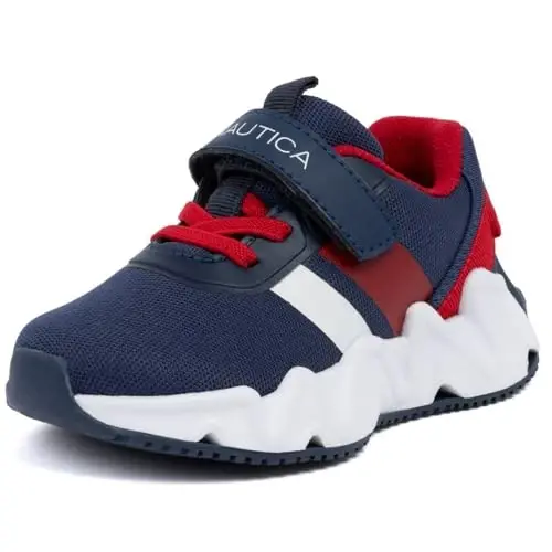 Nautica Kids Fashion Sneaker Athletic Running Shoe with One Strap |Boys - Girls|(Toddler/Little Kid) 