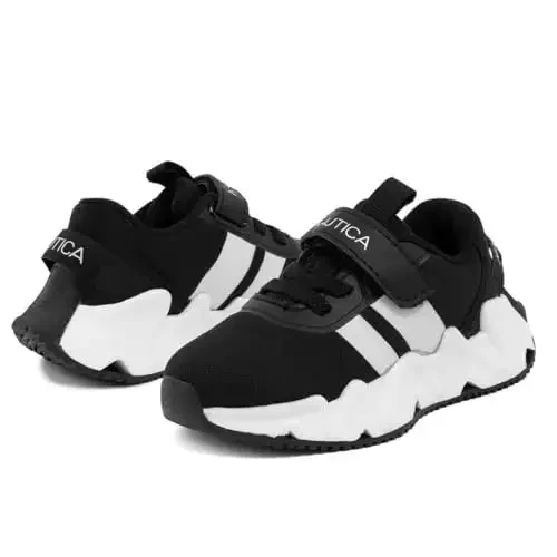 Nautica Kids Fashion Sneaker Athletic Running Shoe with One Strap |Boys - Girls|(Toddler/Little Kid) - 5