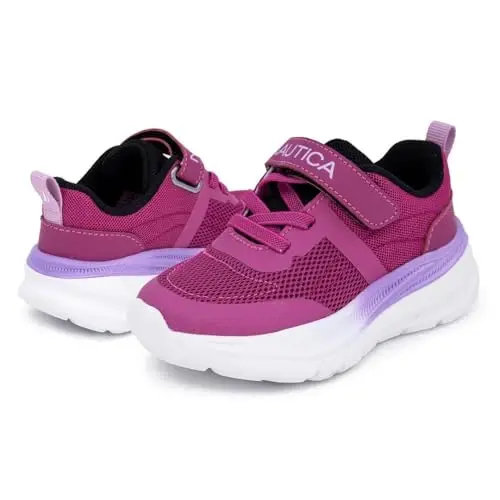 Nautica Kids Fashion Sneaker Athletic Running Shoe with One Strap |Boys - Girls|(Toddler/Little Kid) - 6