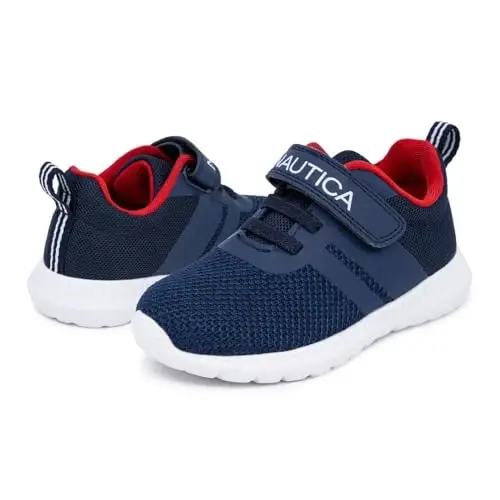 Nautica Kids Fashion Sneaker Athletic Running Shoe with One Strap |Boys - Girls|(Toddler/Little Kid) - 12