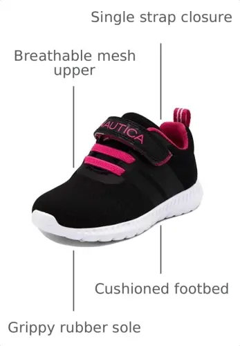 Nautica Kids Fashion Sneaker Athletic Running Shoe with One Strap |Boys - Girls|(Toddler/Little Kid) - 3