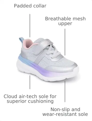 Nautica Kids Running Shoes for Boys and Girls, Lightweight Athletic Sneakers with Cushioned Comfort, Hook and Loop Strap, Bungee Lace Tennis Shoes for Toddler Little Kid and Big Kid - 3