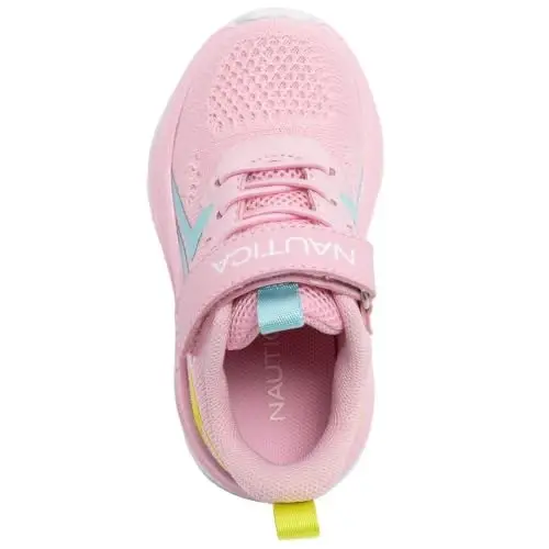 Nautica Kids Running Shoes for Boys and Girls, Lightweight Athletic Sneakers with Cushioned Comfort, Hook and Loop Strap, Bungee Lace Tennis Shoes for Toddler Little Kid and Big Kid - 4