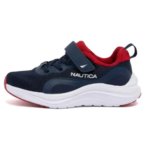 Nautica Kids Running Shoes for Boys and Girls, Lightweight Athletic Sneakers with Cushioned Comfort, Hook and Loop Strap, Bungee Lace Tennis Shoes for Toddler Little Kid and Big Kid - 2
