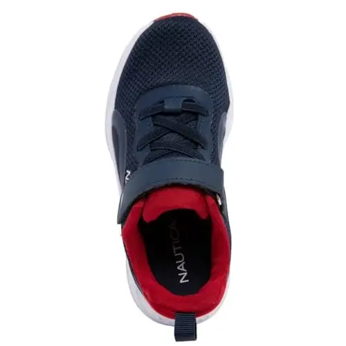 Nautica Kids Running Shoes for Boys and Girls, Lightweight Athletic Sneakers with Cushioned Comfort, Hook and Loop Strap, Bungee Lace Tennis Shoes for Toddler Little Kid and Big Kid - 4