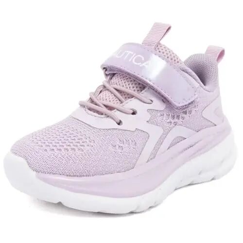 Nautica Kids Running Shoes for Boys and Girls, Lightweight Athletic Sneakers with Cushioned Comfort, Hook and Loop Strap, Bungee Lace Tennis Shoes for Toddler Little Kid and Big Kid - NAUTICA