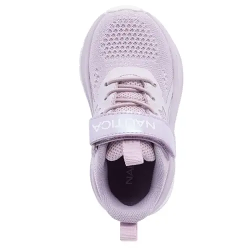 Nautica Kids Running Shoes for Boys and Girls, Lightweight Athletic Sneakers with Cushioned Comfort, Hook and Loop Strap, Bungee Lace Tennis Shoes for Toddler Little Kid and Big Kid - 4