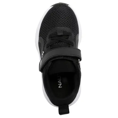 Nautica Kids Running Shoes for Boys and Girls, Lightweight Athletic Sneakers with Cushioned Comfort, Hook and Loop Strap, Bungee Lace Tennis Shoes for Toddler Little Kid and Big Kid - 4