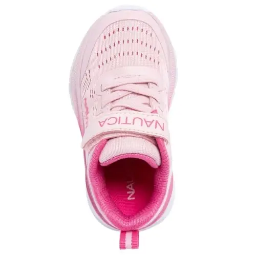 Nautica Kids Running Shoes for Boys and Girls, Lightweight Athletic Sneakers with Cushioned Comfort, Hook and Loop Strap, Bungee Lace Tennis Shoes for Toddler Little Kid and Big Kid - 4