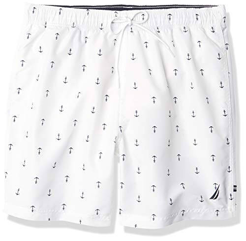 Nautica Men's Standard Quick Dry All Over Classic Anchor Print Swim Trunk - 1