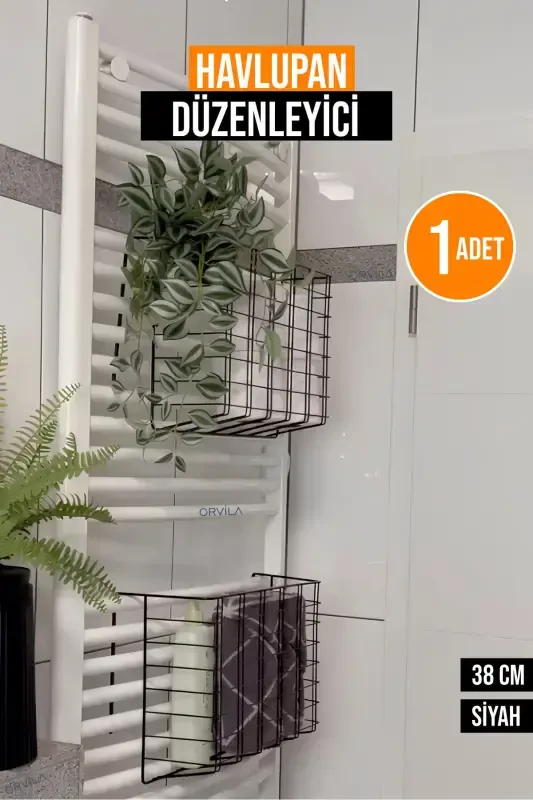 Навесной органайзер для полотенец, полотенцесушитель для ванной комнаты - 2