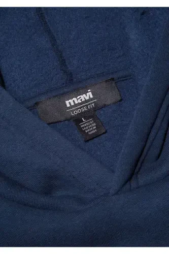 Navy Basic Hooded Sweatshirt - 6