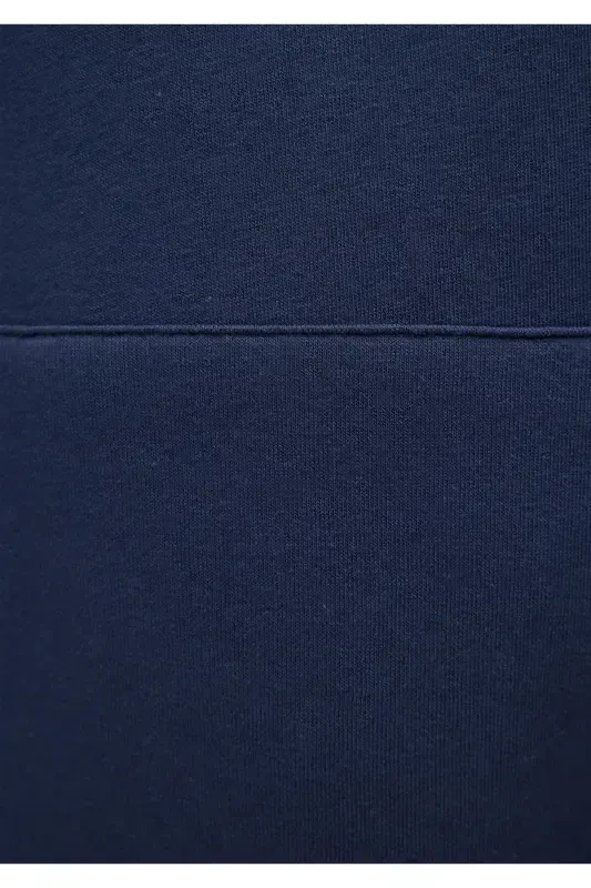 Navy Basic Hooded Sweatshirt - 7