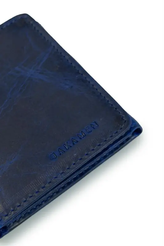 Navy Blue 100% Leather Wallet - 2