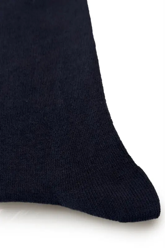 Navy Blue 5-Pack Cotton Plain Sock Set - 4
