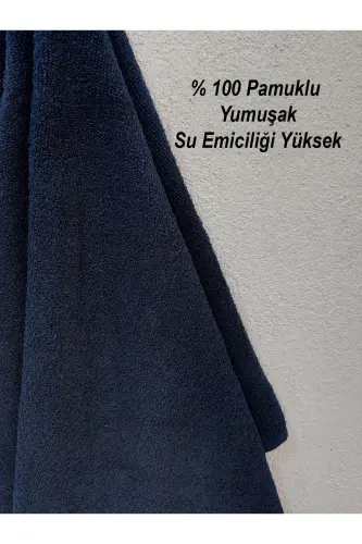 Navy Blue Barber Towel Hairdresser Towel 50x90 Cm 12 Pieces-Navy Blue - 2