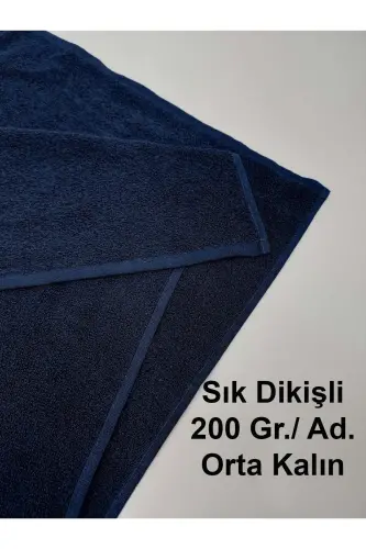 Navy Blue Barber Towel Hairdresser Towel 50x90 Cm 12 Pieces-Navy Blue - 3