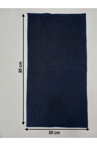 Navy Blue Barber Towel Hairdresser Towel 50x90 Cm 12 Pieces-Navy Blue - 4