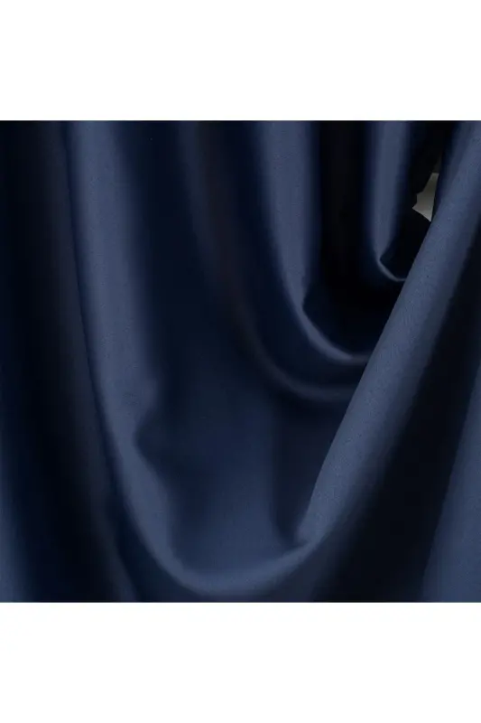 Navy Blue Blackout Curtain with Width and Length Options, Sunshade, 100% Light Blocking Back Curtain-NAVY BLUE - 3