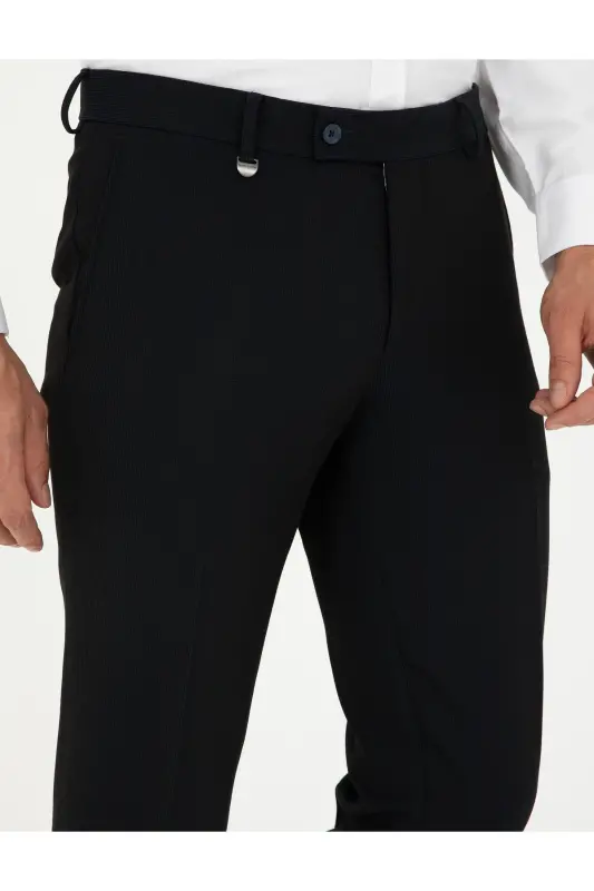 Navy Blue Ex. Slim Fit Fabric Trousers 50292991-VR03 - 5