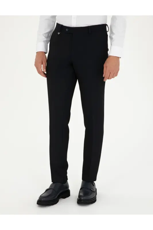 Navy Blue Ex. Slim Fit Fabric Trousers 50292991-VR03 - 2