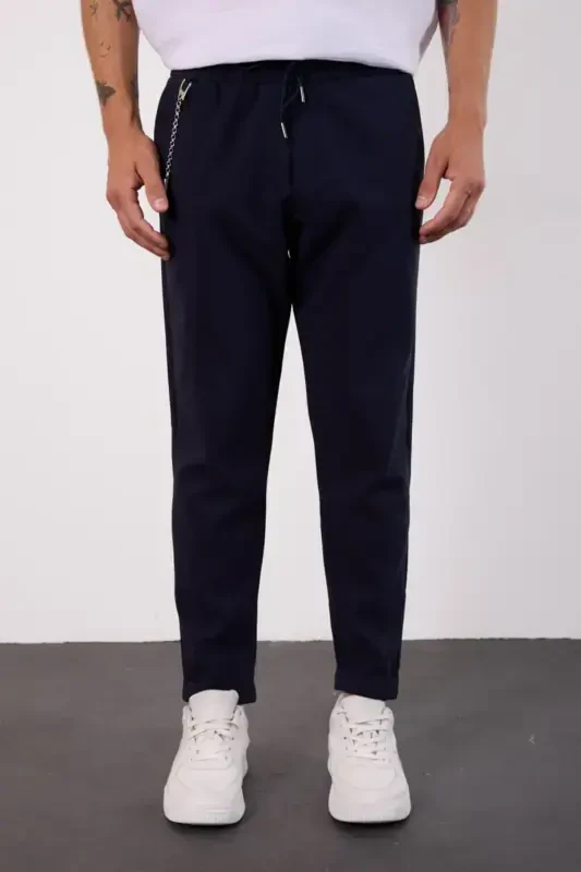 Navy Blue Light Relaxed Fit Seasonal Jogger Pants-NAVY BLUE - 7