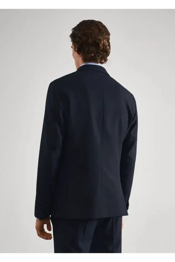 Navy Blue Men's Blazer Jacket 47050659 - 8