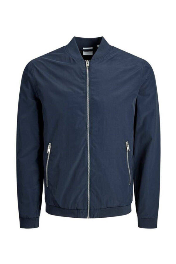 Navy Blue Men's Jacket - 1