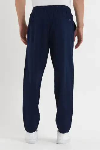 Navy Blue Men's Linen Pants 1480-NAVY - 4
