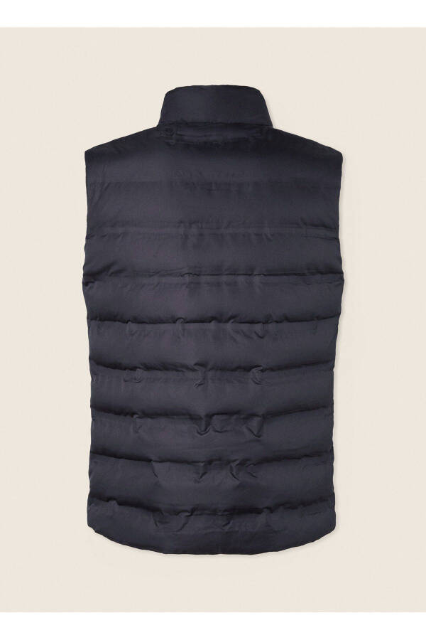 Navy Blue Men's Puffer Vest - 7