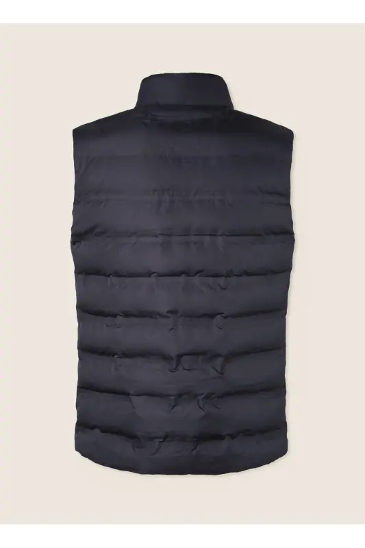 Navy Blue Men's Puffer Vest - 7