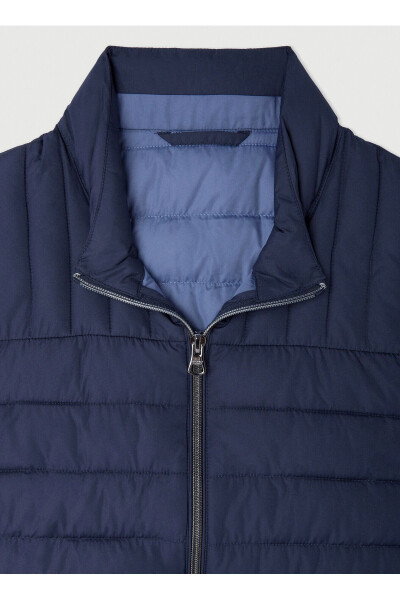 Navy Blue Men's Puffer Vest HM403089 - 8