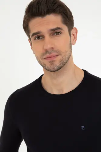 Navy Blue Men's Sweater G021SZ0TK.000.1389957-VR - PIERRE CARDIN (1)