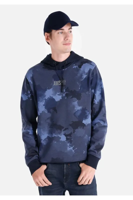 Navy blue men's sweatshirt - COLIN'S