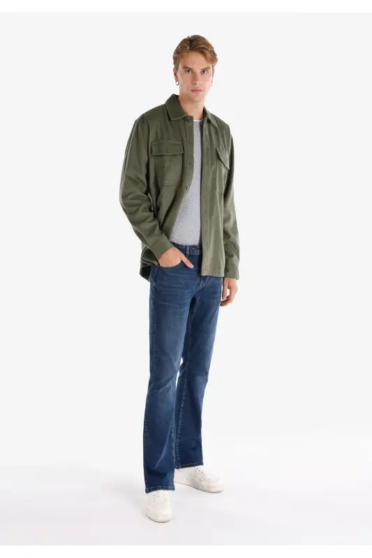 Navy blue men's trousers - 1