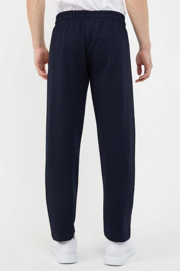 Navy Blue Men's Zippered Sweatpants - 10