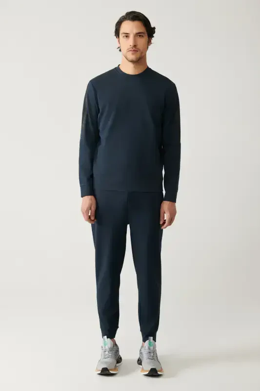 Navy Blue Printed Sweatshirt - 6