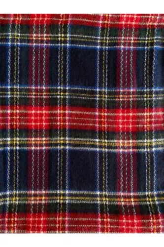 Navy Blue Scottish Scarf - Navy Blue - 4